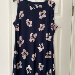 Tommy Hilfiger Asymmetrical Dress - Black and Cream Floral